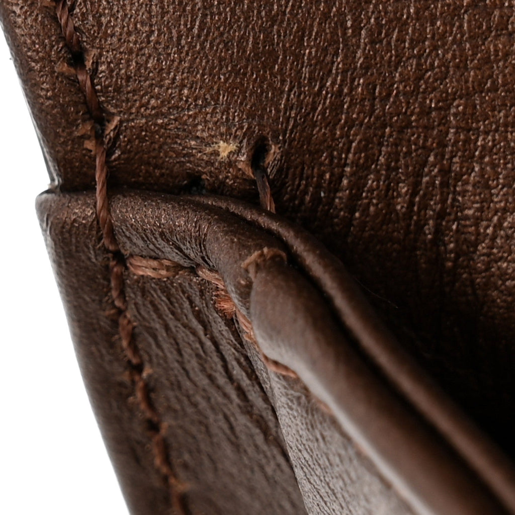 Metallic Patent Calfskin Quilted Medium Boy Flap Brown