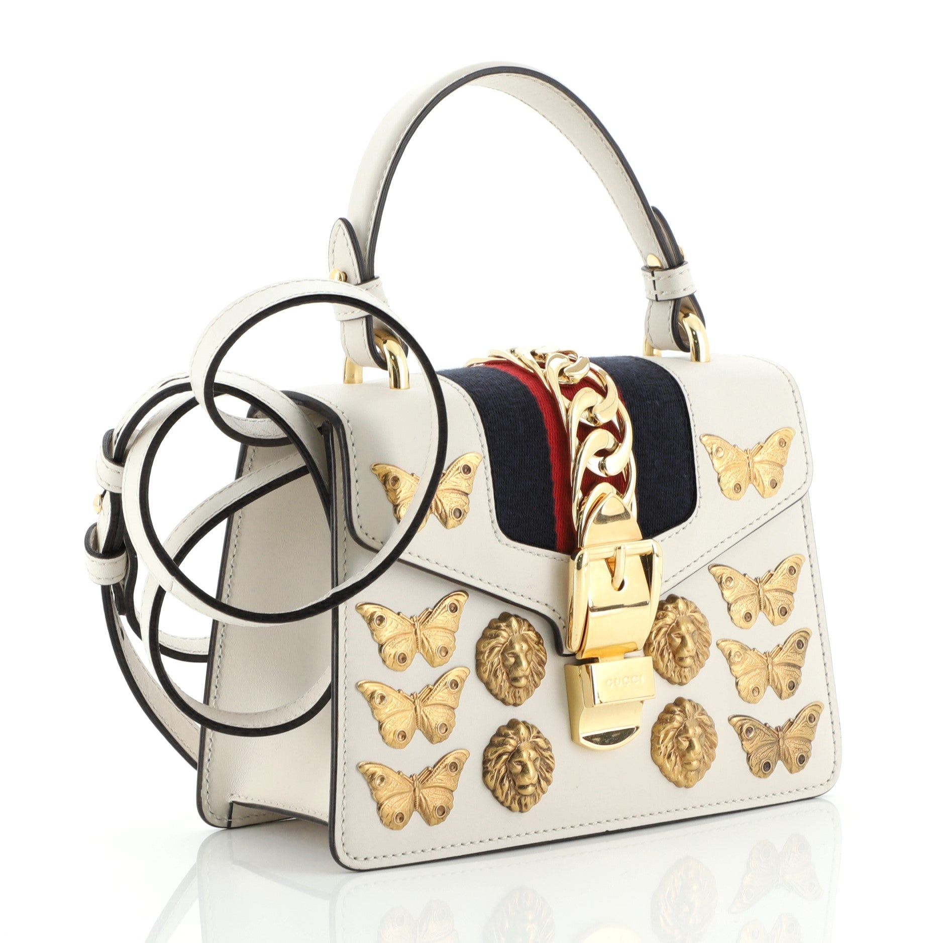 Sylvie Top Handle Bag Embellished Leather Mini