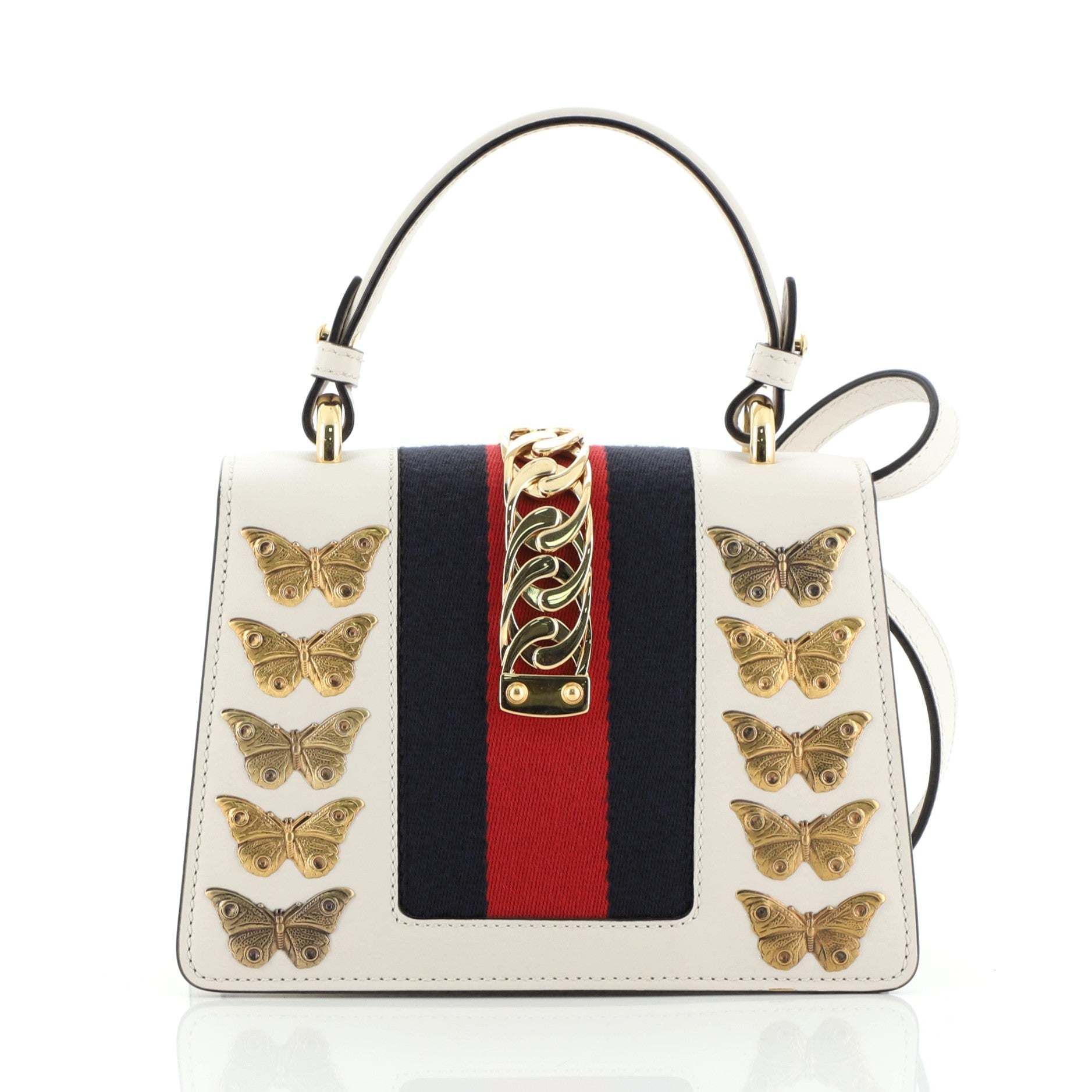 Sylvie Top Handle Bag Embellished Leather Mini