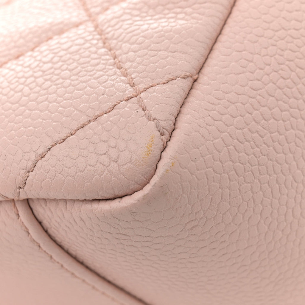 Caviar Quilted Grand Shopping Tote GST Light Pink