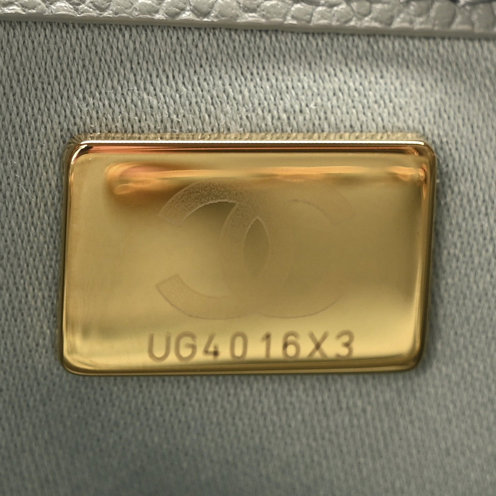Caviar Quilted Small Chanel 25 Handbag Light Green