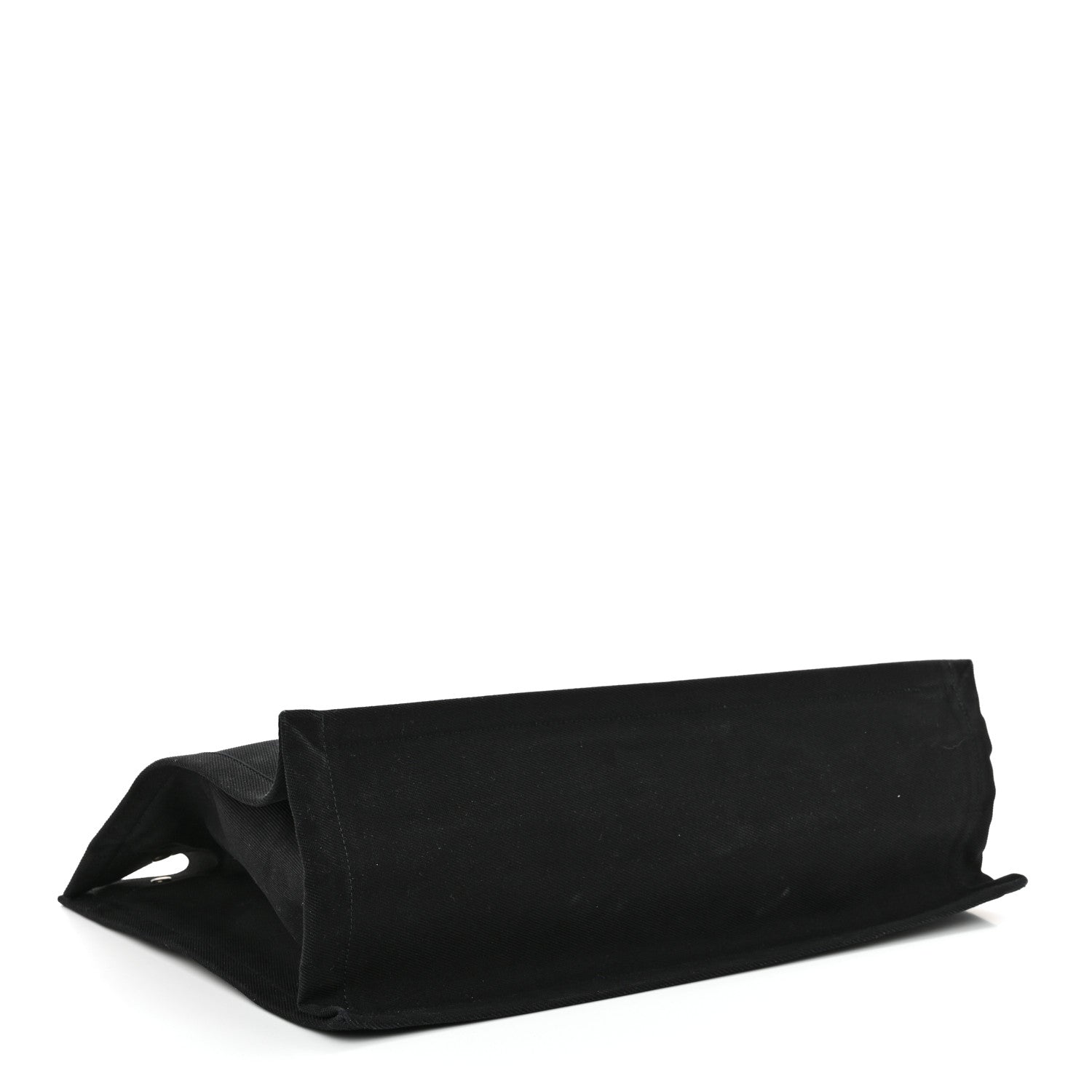 Linen Calfskin Rive Gauche Tote Black