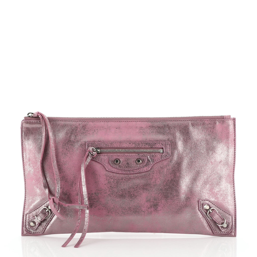 Milky Way Papier Clutch Metallic Leather Small
