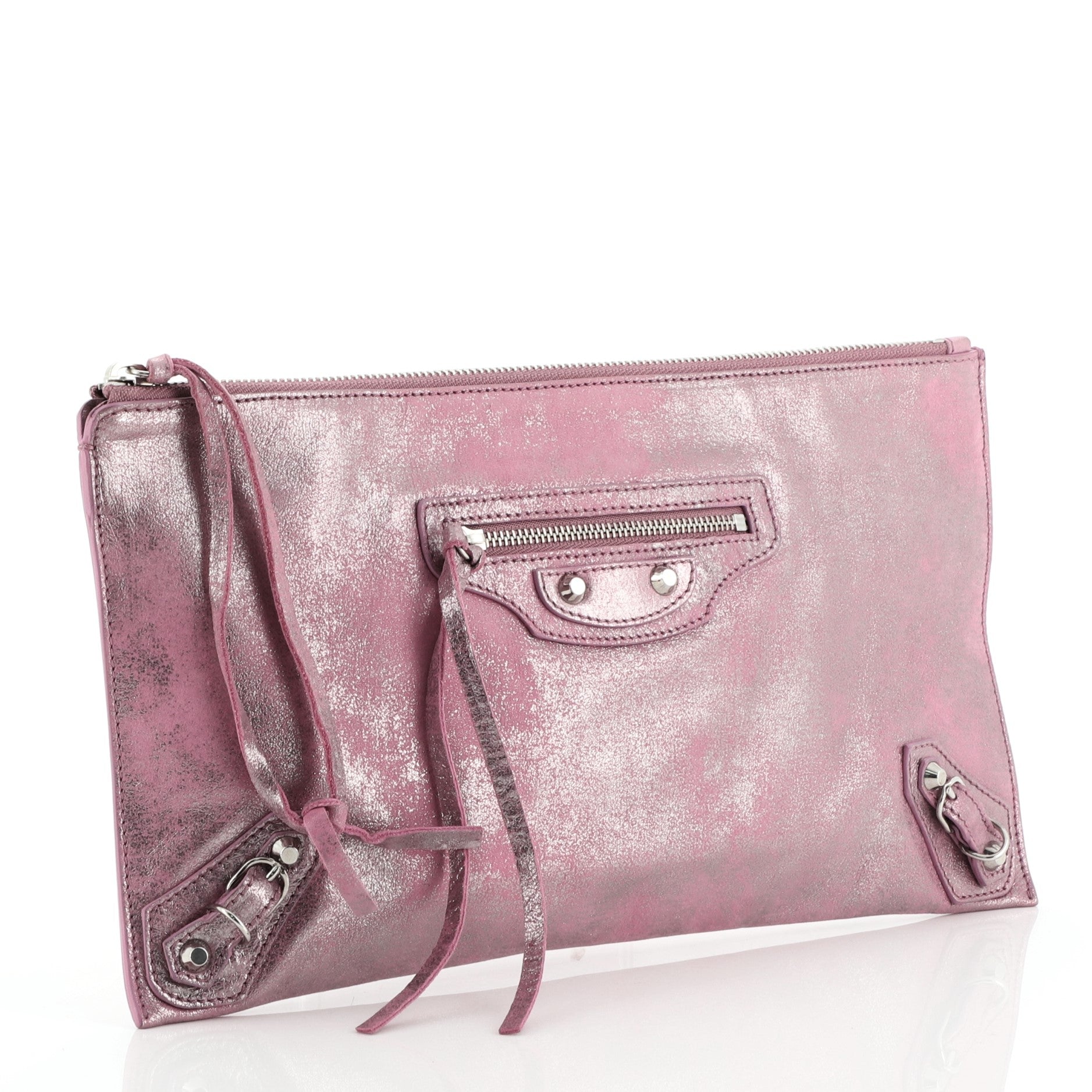 Milky Way Papier Clutch Metallic Leather Small