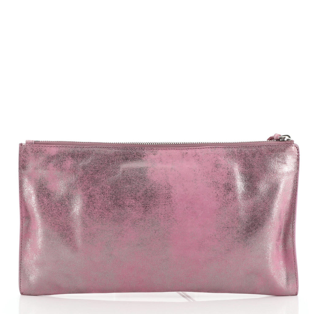 Milky Way Papier Clutch Metallic Leather Small