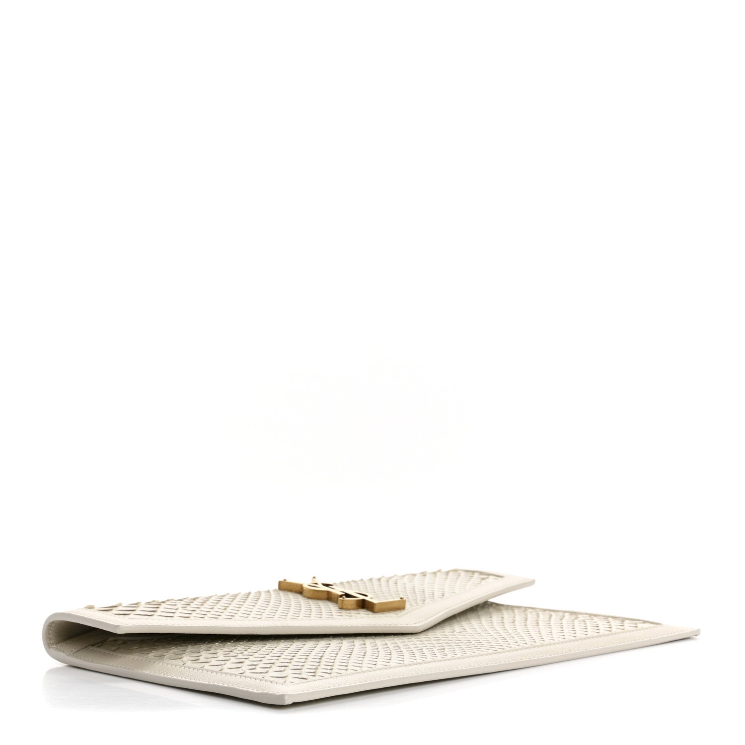 Snakeskin Uptown Pouch Crema Soft