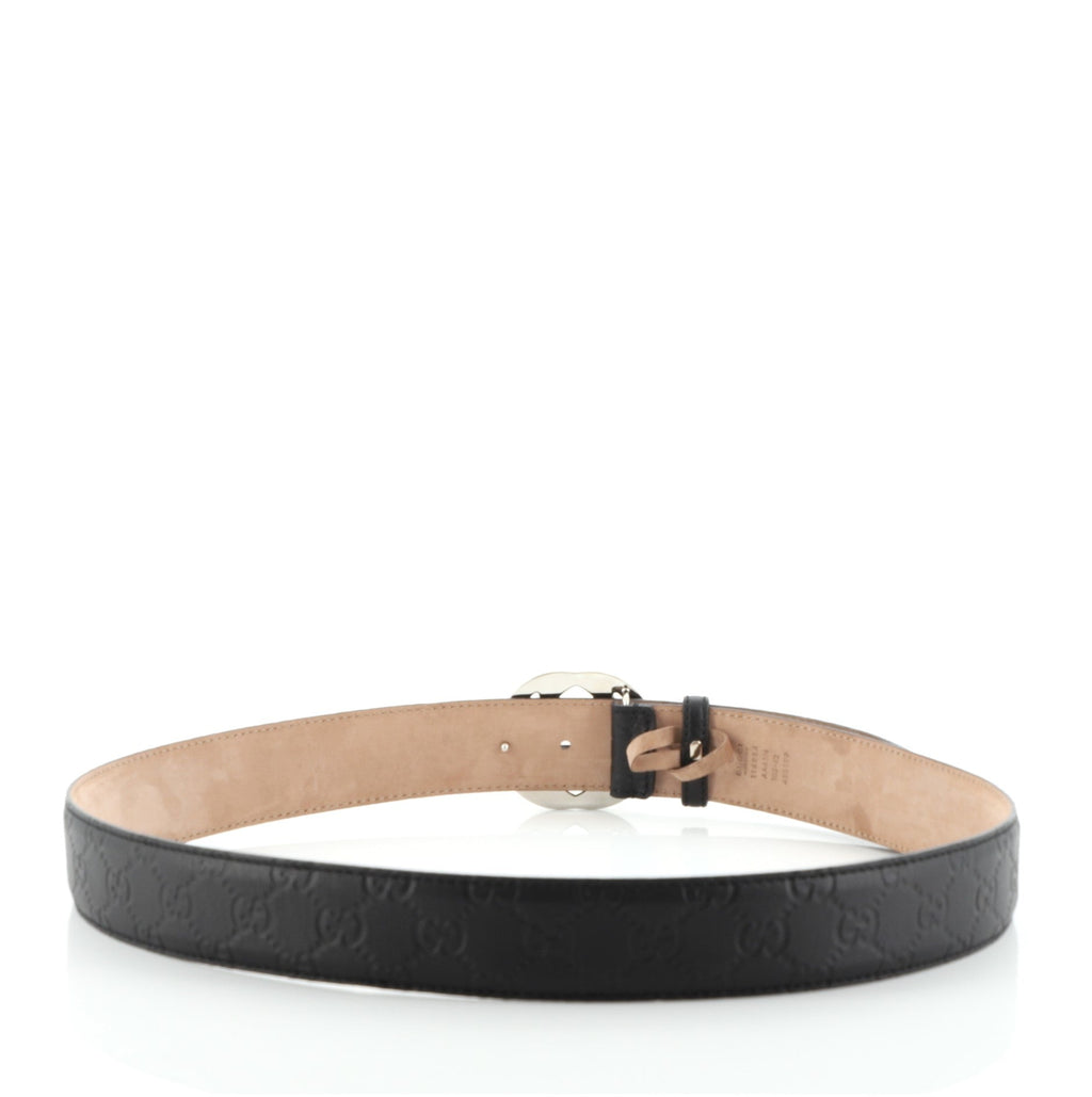 Interlocking G Belt Guccissima Leather Wide 42