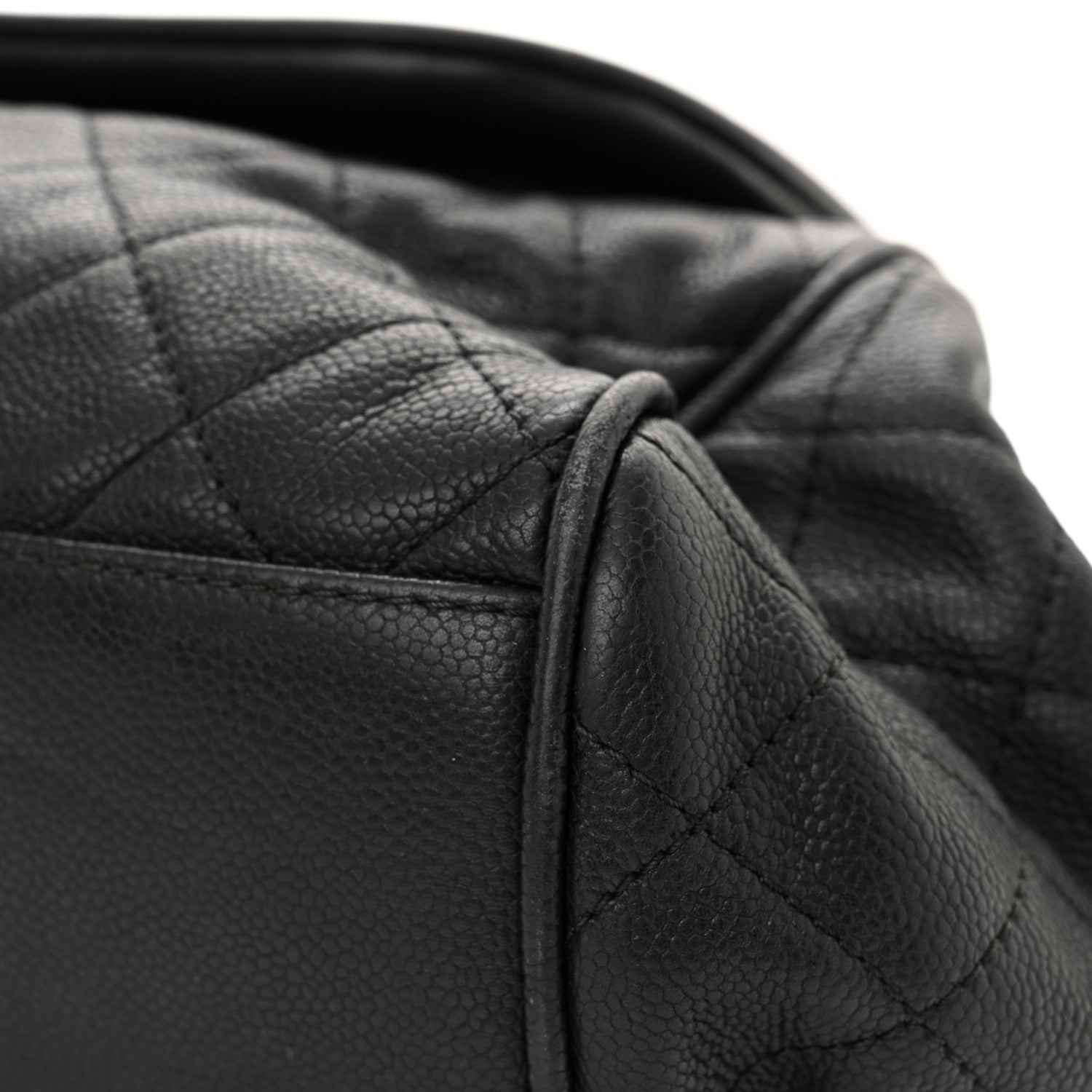 Caviar Quilted Timeless Accordion Flap Black
