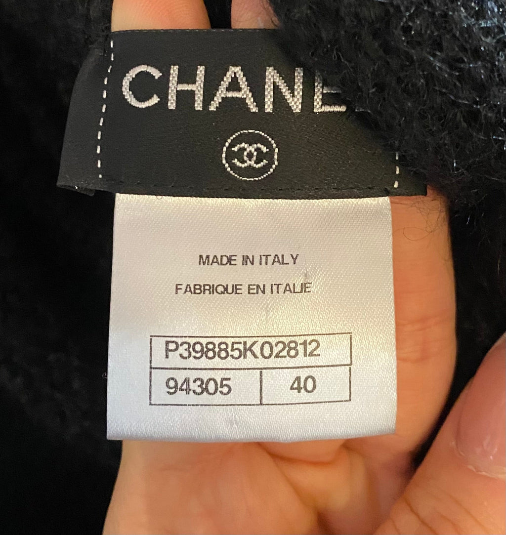 Chanel Black Mohair Blend Turtleneck Sweater - 40 / US 6