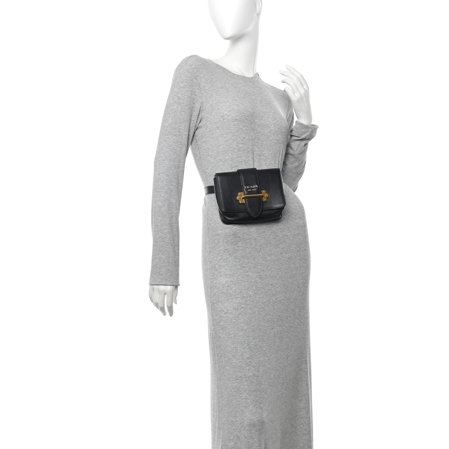 City Calf Cahier Belt Bag Black