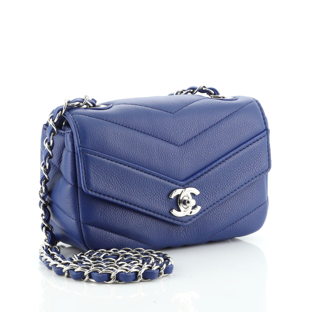 Data Center Envelope Flap Bag Chevron Caviar Mini