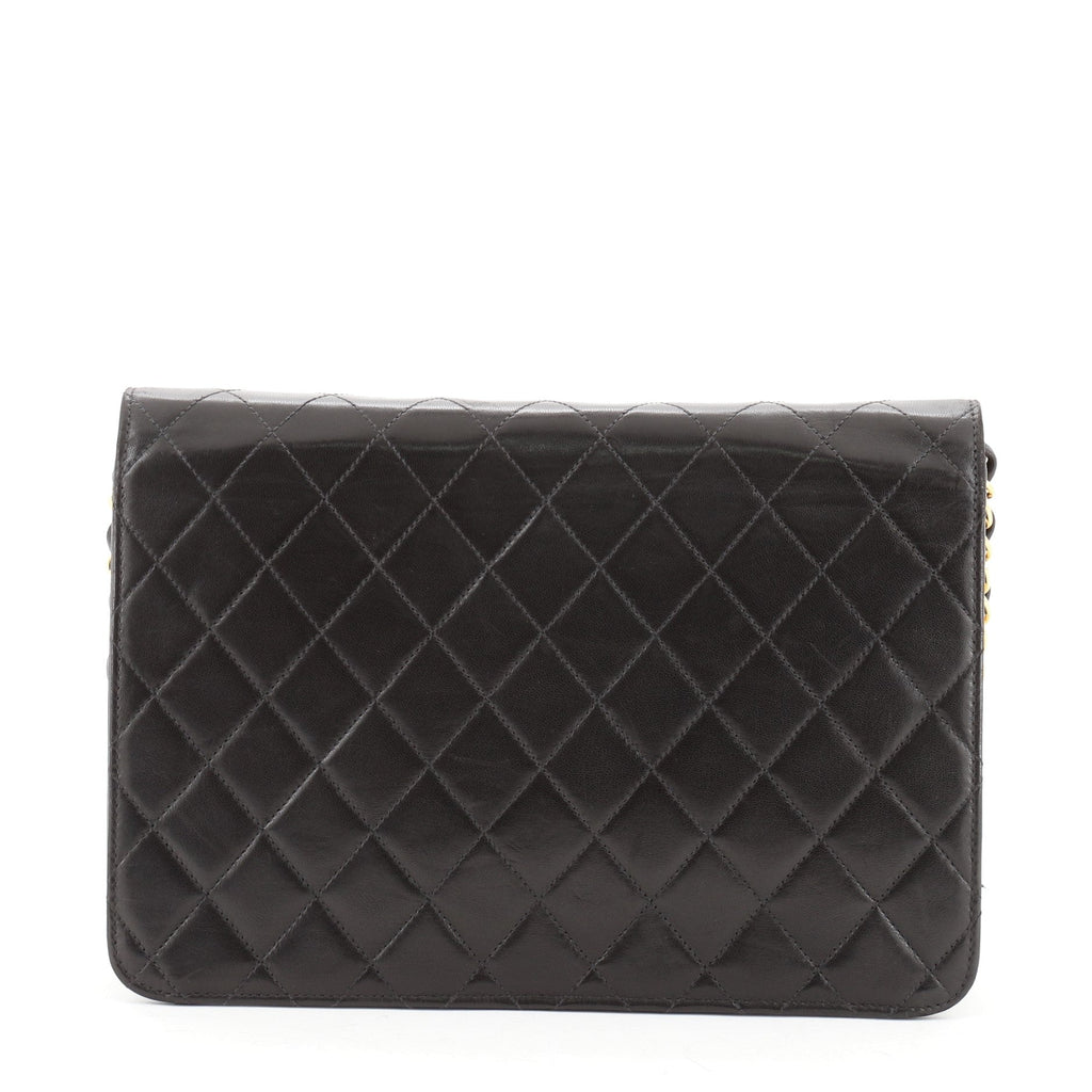 Vintage Clutch with Chain Quilted Leather Medium