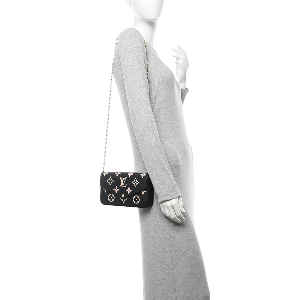 Empreinte Monogram Giant Felicie Pochette Black Beige