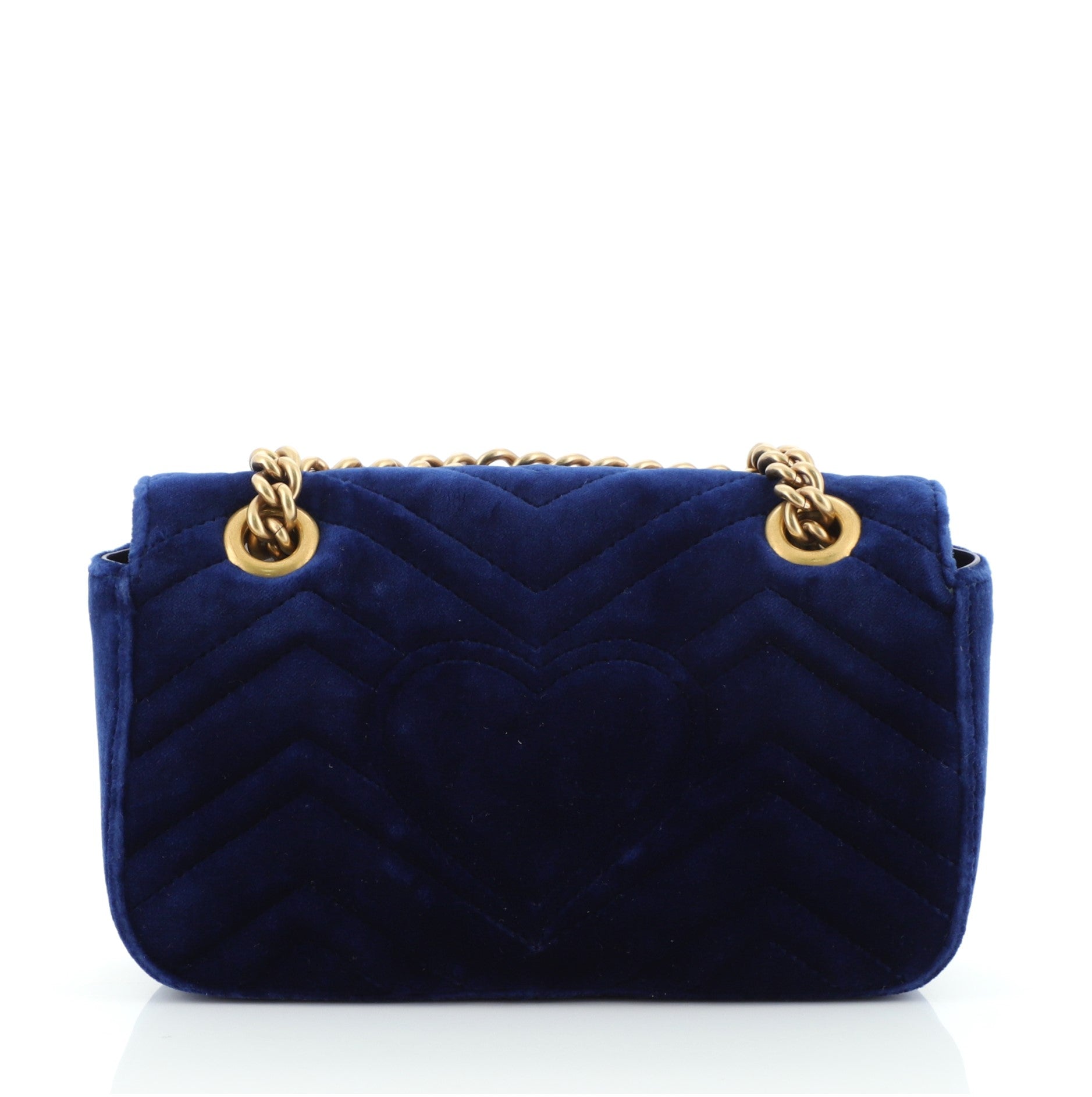 GG Marmont Flap Bag Matelasse Velvet Mini