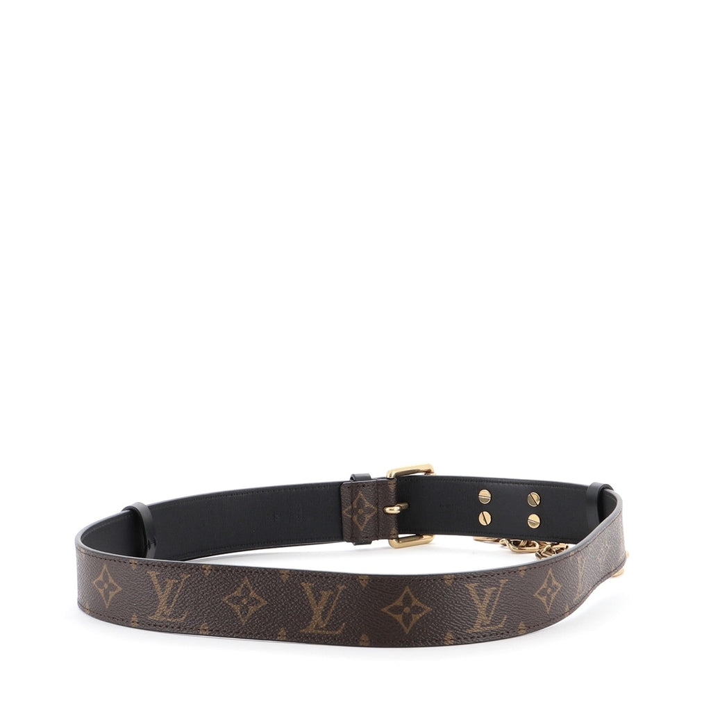 Signature Chain Belt Macassar Monogram Canvas Medium 90