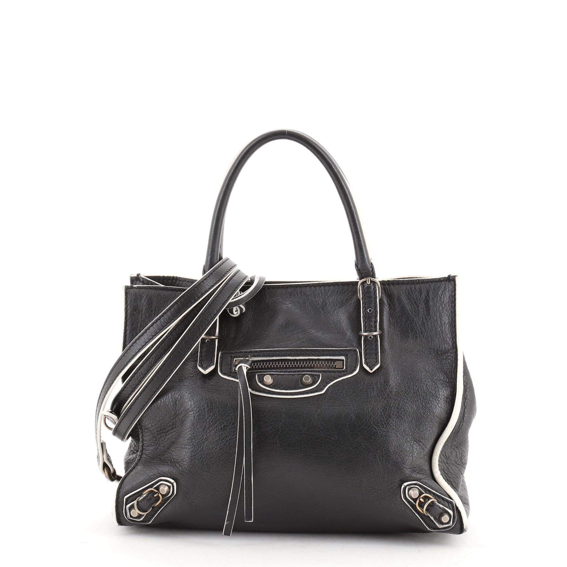 Papier A4 Classic Studs Bag Leather Mini