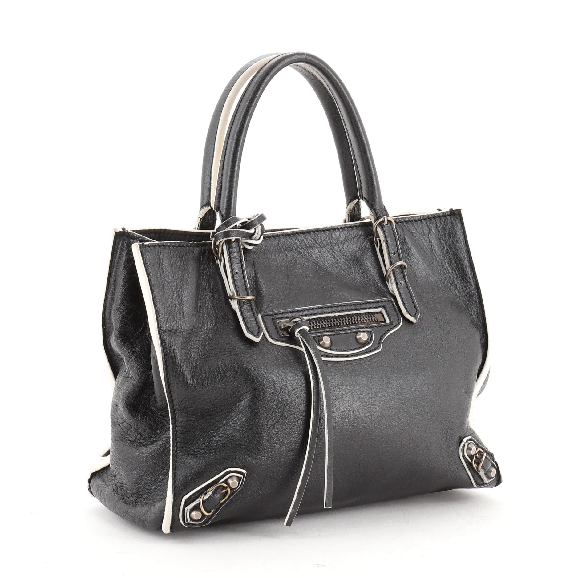 Papier A4 Classic Studs Bag Leather Mini
