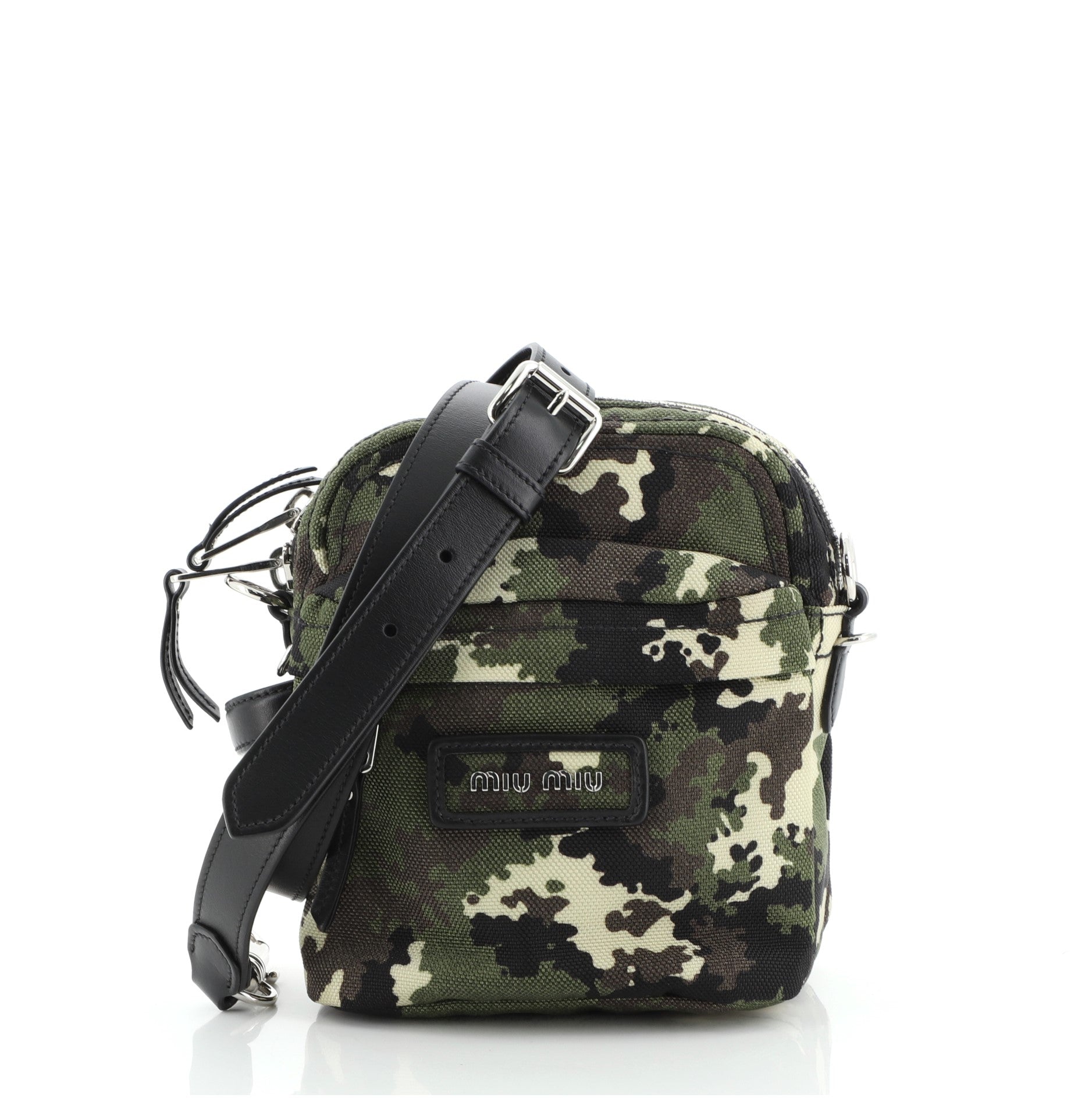 Zip Crossbody Bag Printed Canvas Mini