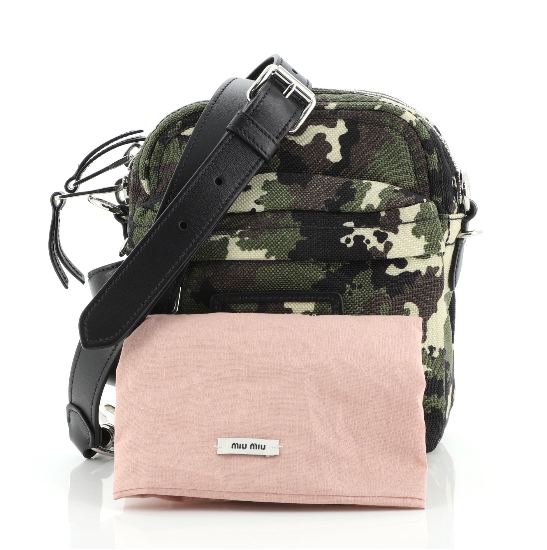 Zip Crossbody Bag Printed Canvas Mini