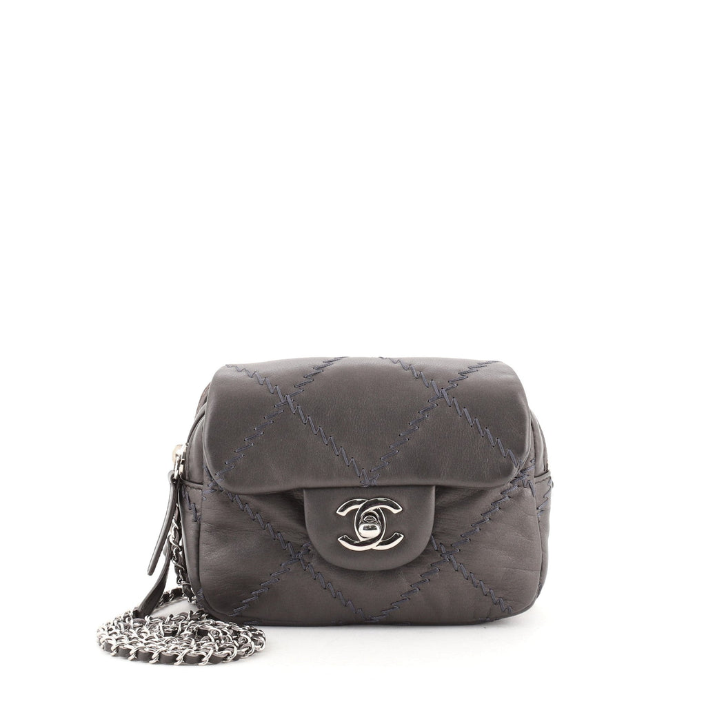 Ultimate Stitch Wallet on Chain Flap Quilted Lambskin Mini