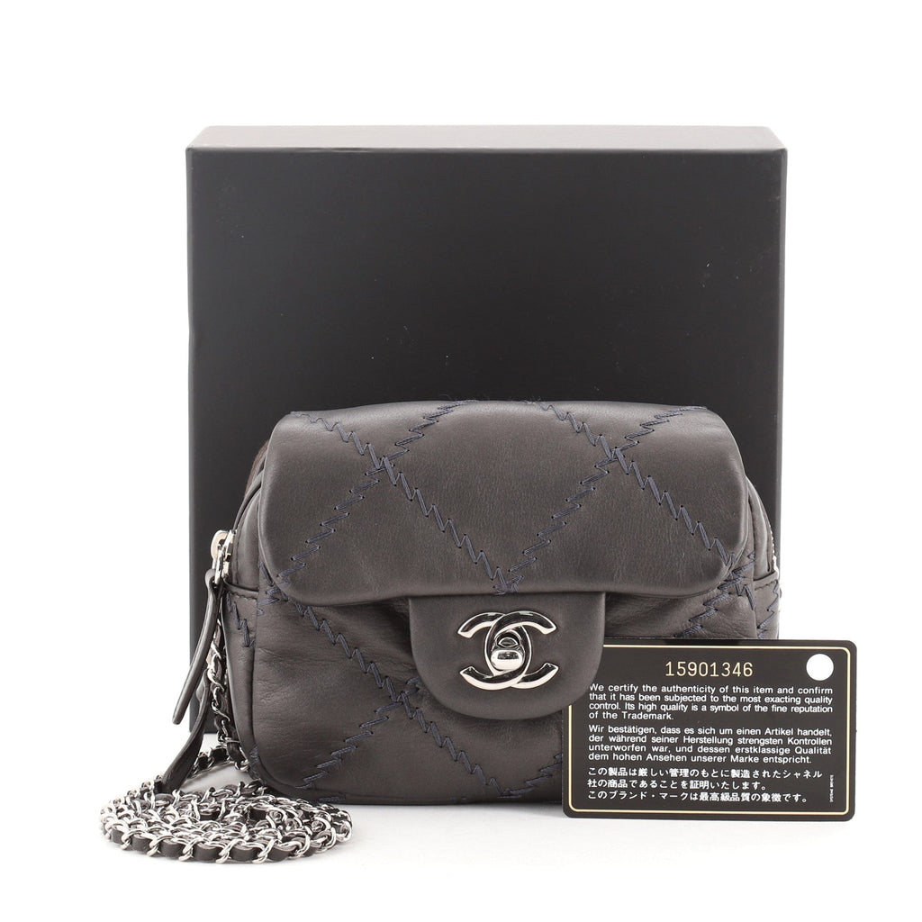 Ultimate Stitch Wallet on Chain Flap Quilted Lambskin Mini