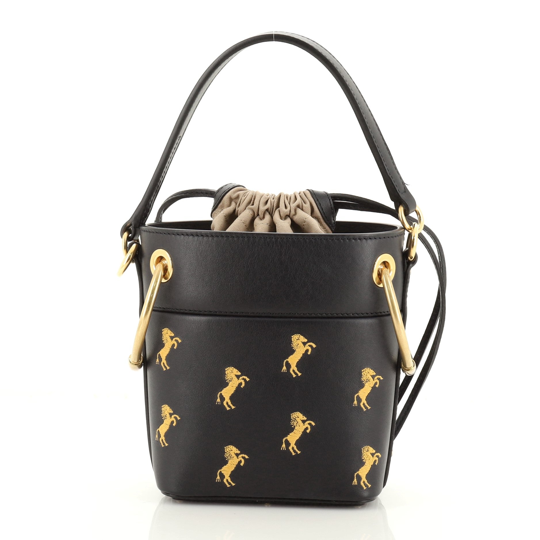 Roy Bucket Bag Embroidered Leather Mini