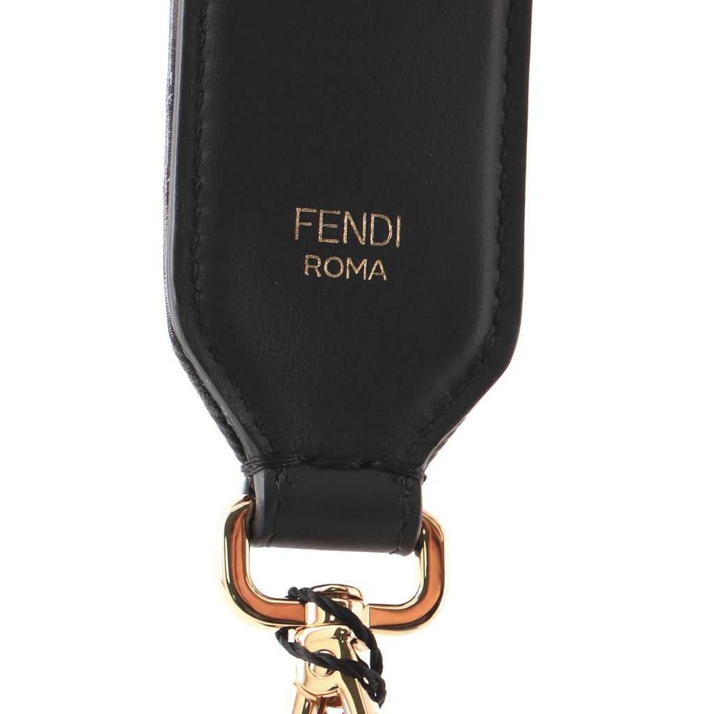 Mania Mini Strap You Short Shoulder Strap Leather with Applique