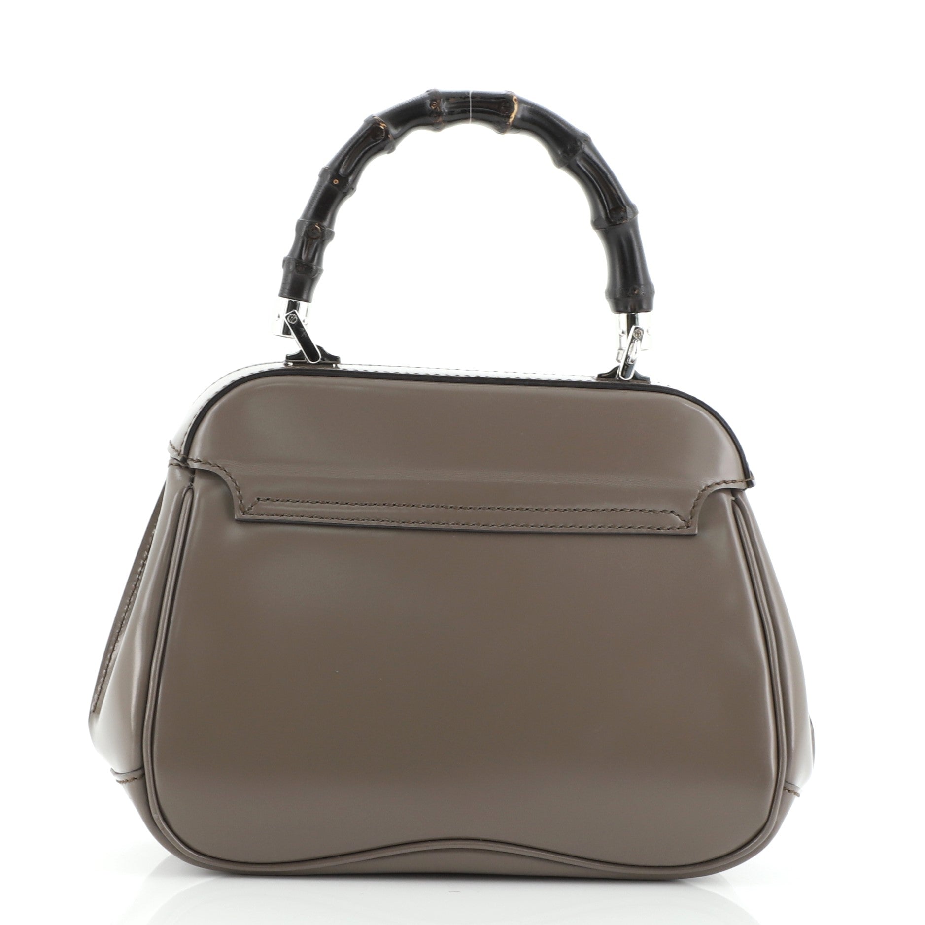 Lady Lock Bamboo Top Handle Bag Leather Mini