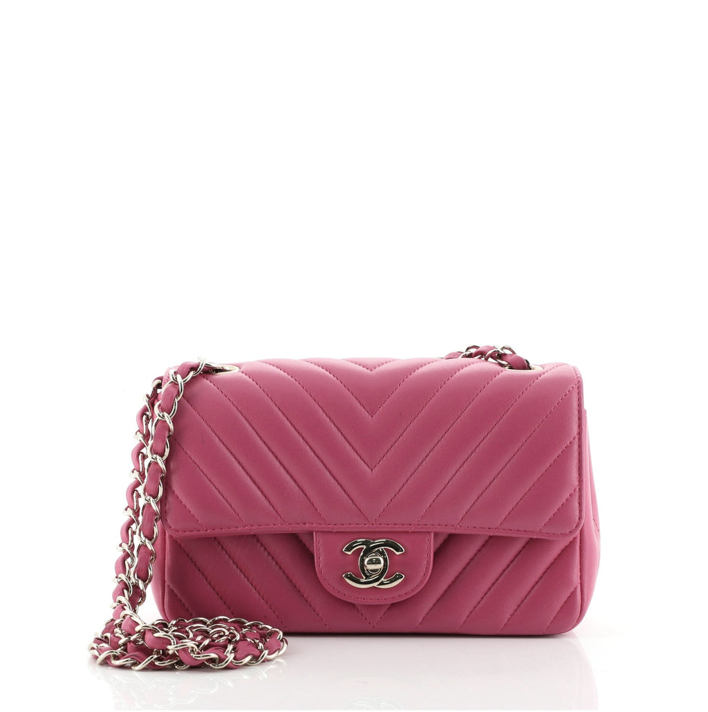 Classic Single Flap Bag Chevron Lambskin Mini
