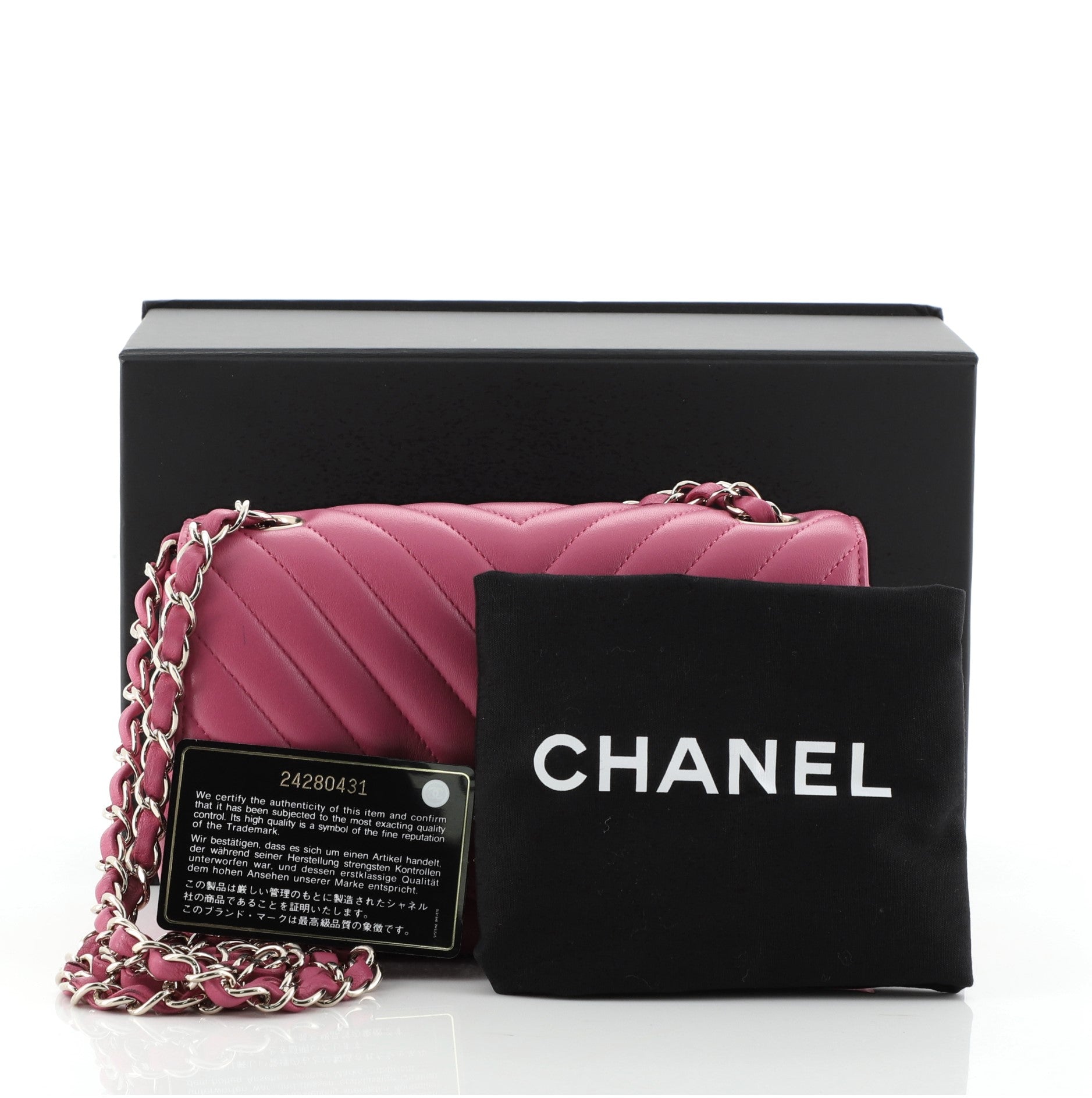 Classic Single Flap Bag Chevron Lambskin Mini