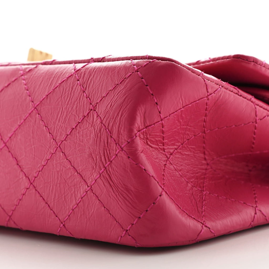 Aged Calfskin Quilted 2.55 Reissue 225 Flap Fuchsia