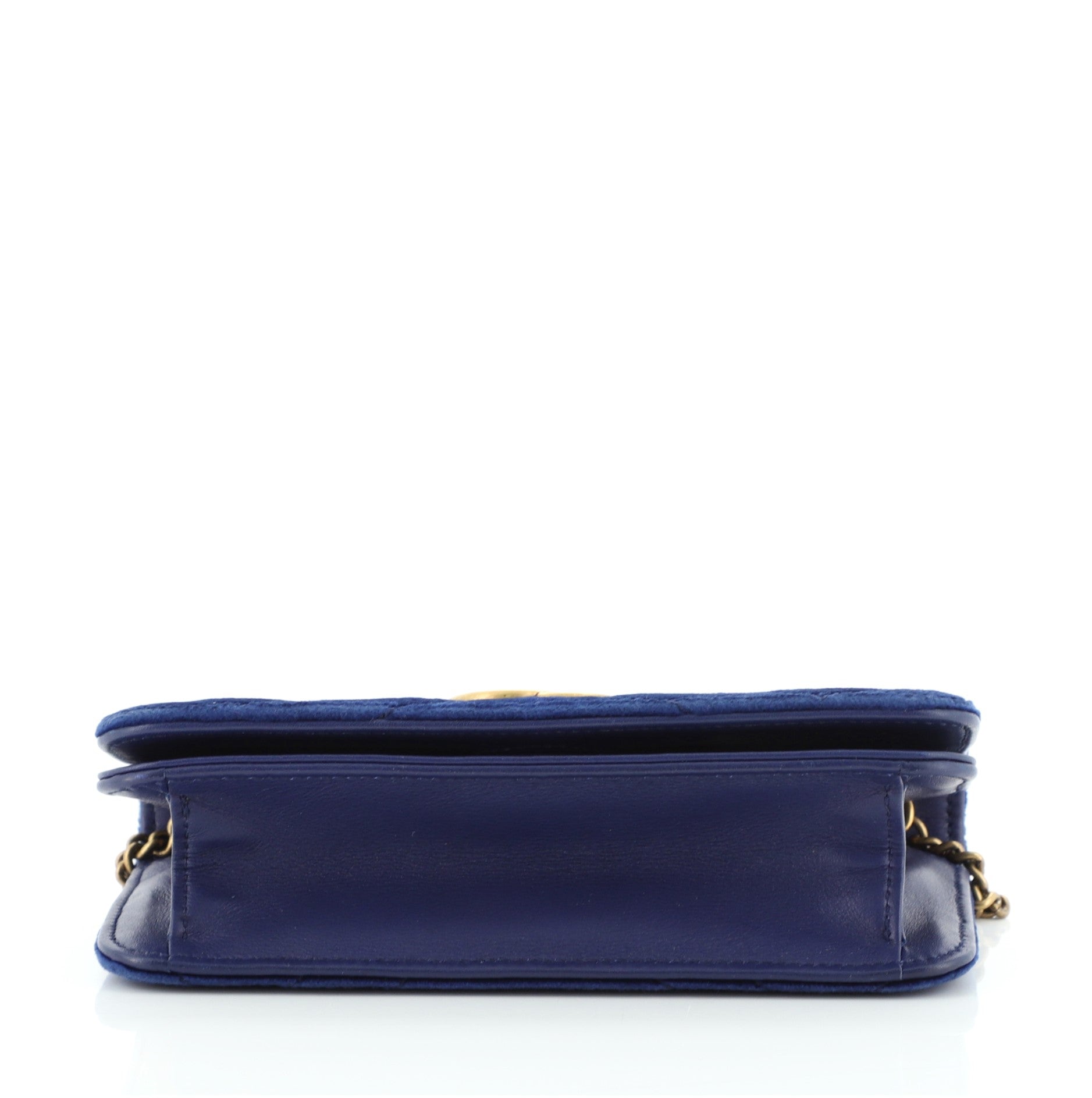 GG Marmont Chain Flap Bag Matelasse Velvet Mini