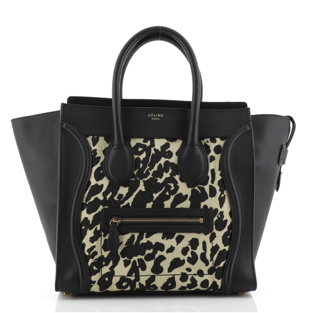 Luggage Bag Printed Canvas and Leather Mini