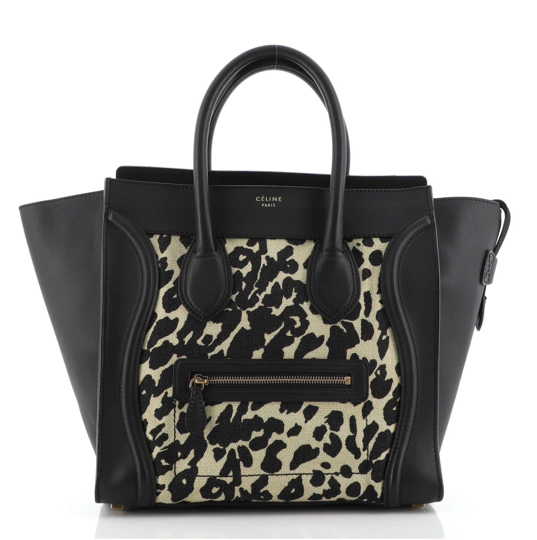 Luggage Bag Printed Canvas and Leather Mini