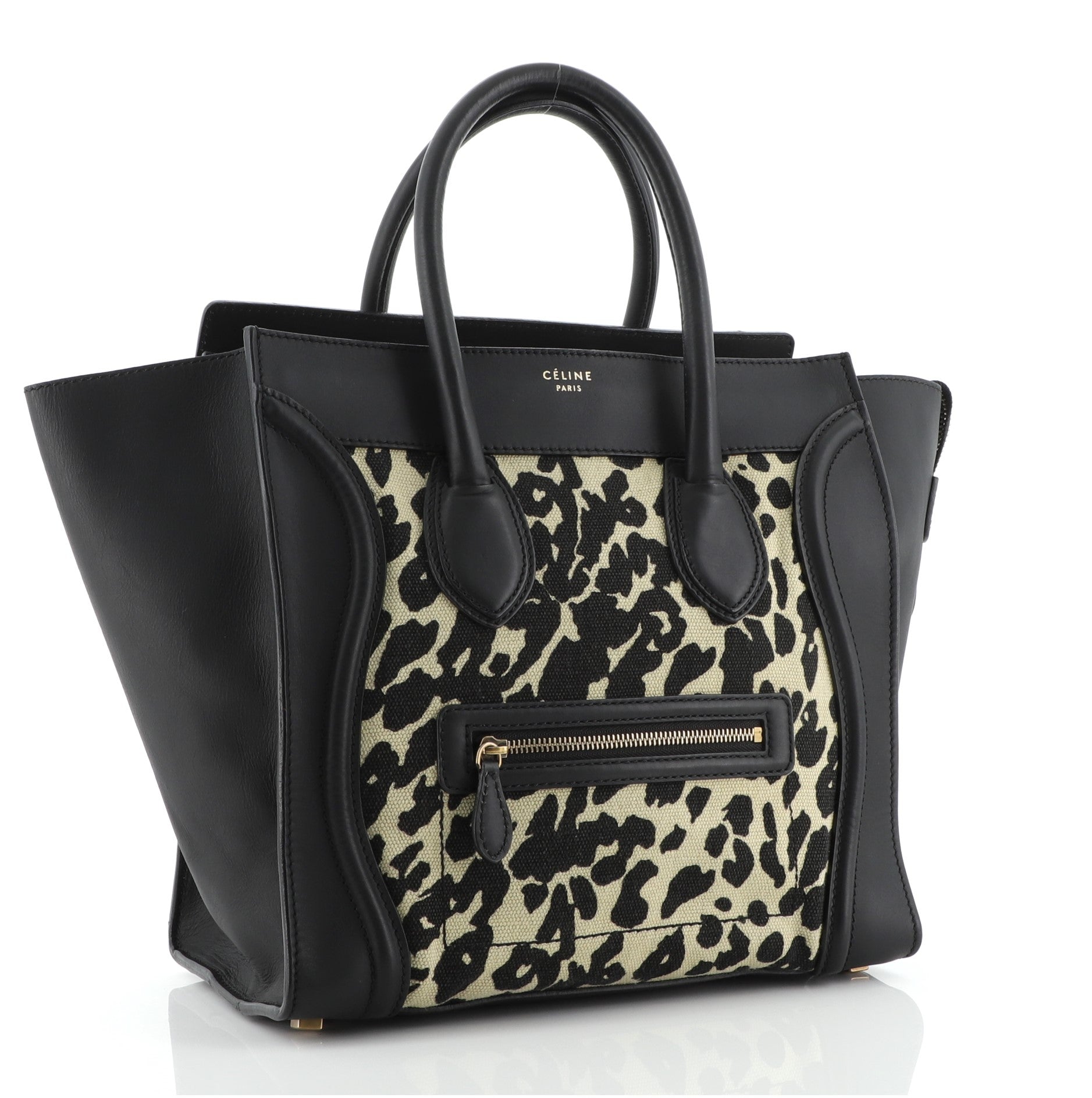 Luggage Bag Printed Canvas and Leather Mini
