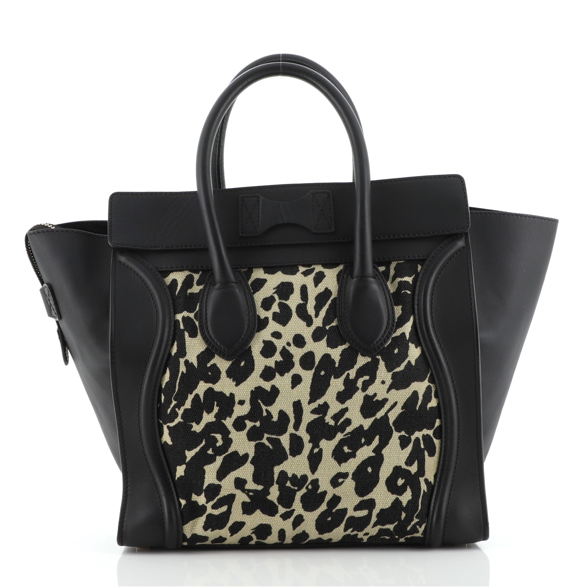 Luggage Bag Printed Canvas and Leather Mini