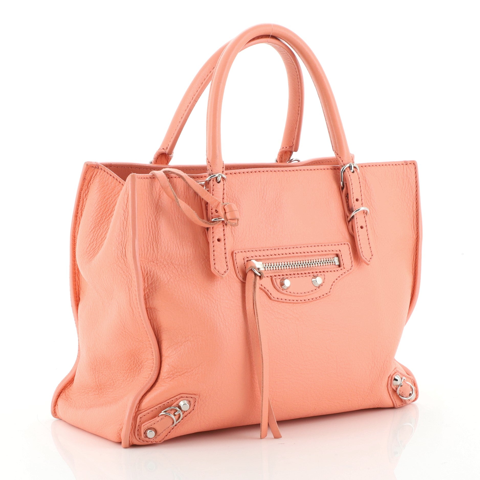 Papier A4 Classic Studs Bag Leather Mini