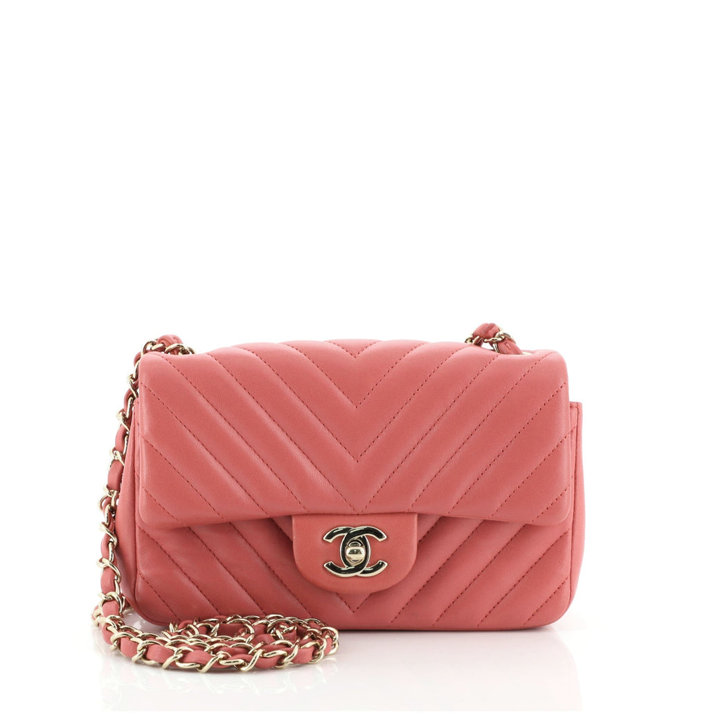 Classic Single Flap Bag Chevron Lambskin Mini