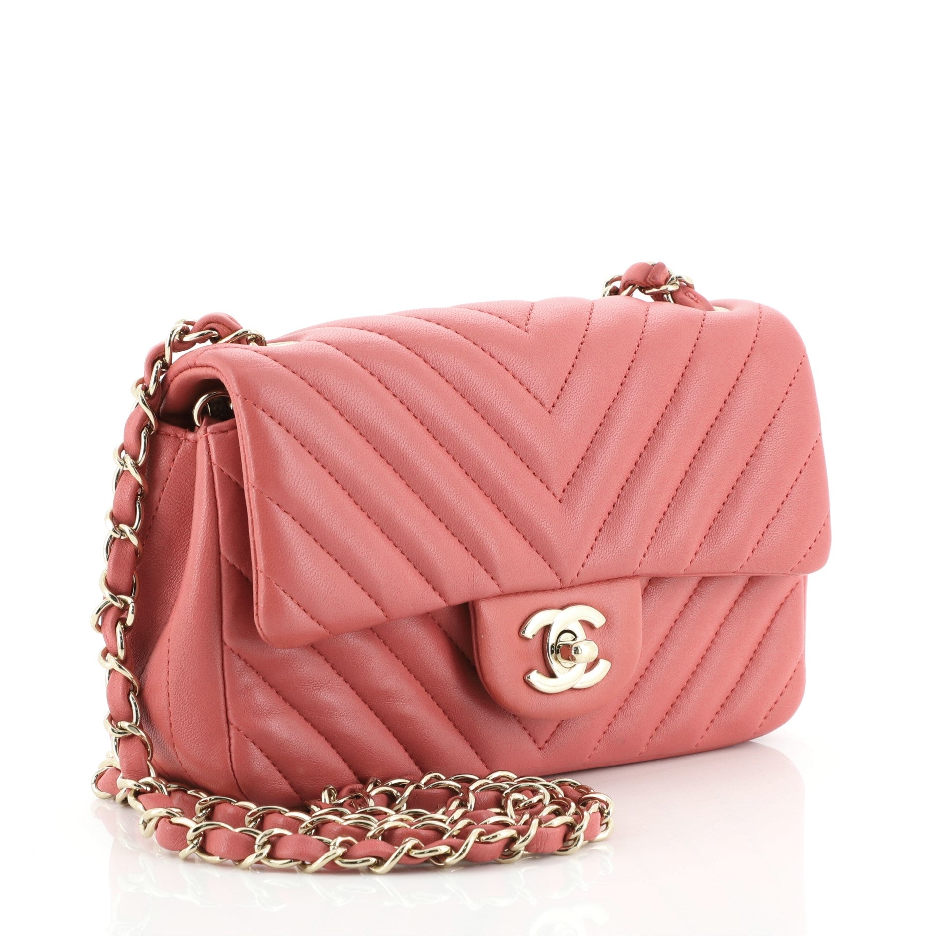 Classic Single Flap Bag Chevron Lambskin Mini