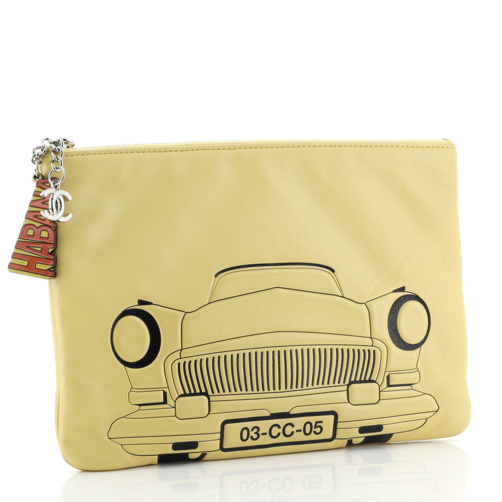 Cuba La Habana O Case Clutch Printed Embossed Lambskin Medium