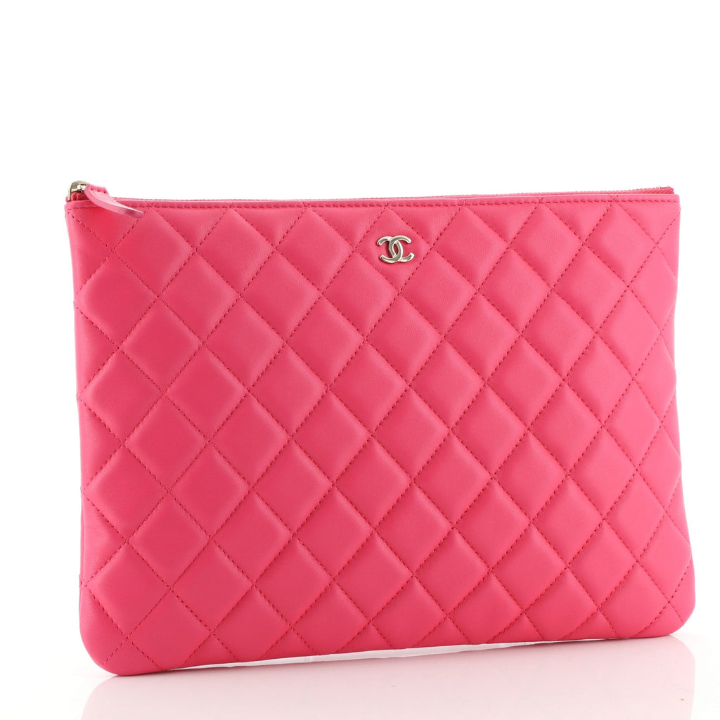 O Case Clutch Quilted Perforated Lambskin Medium
