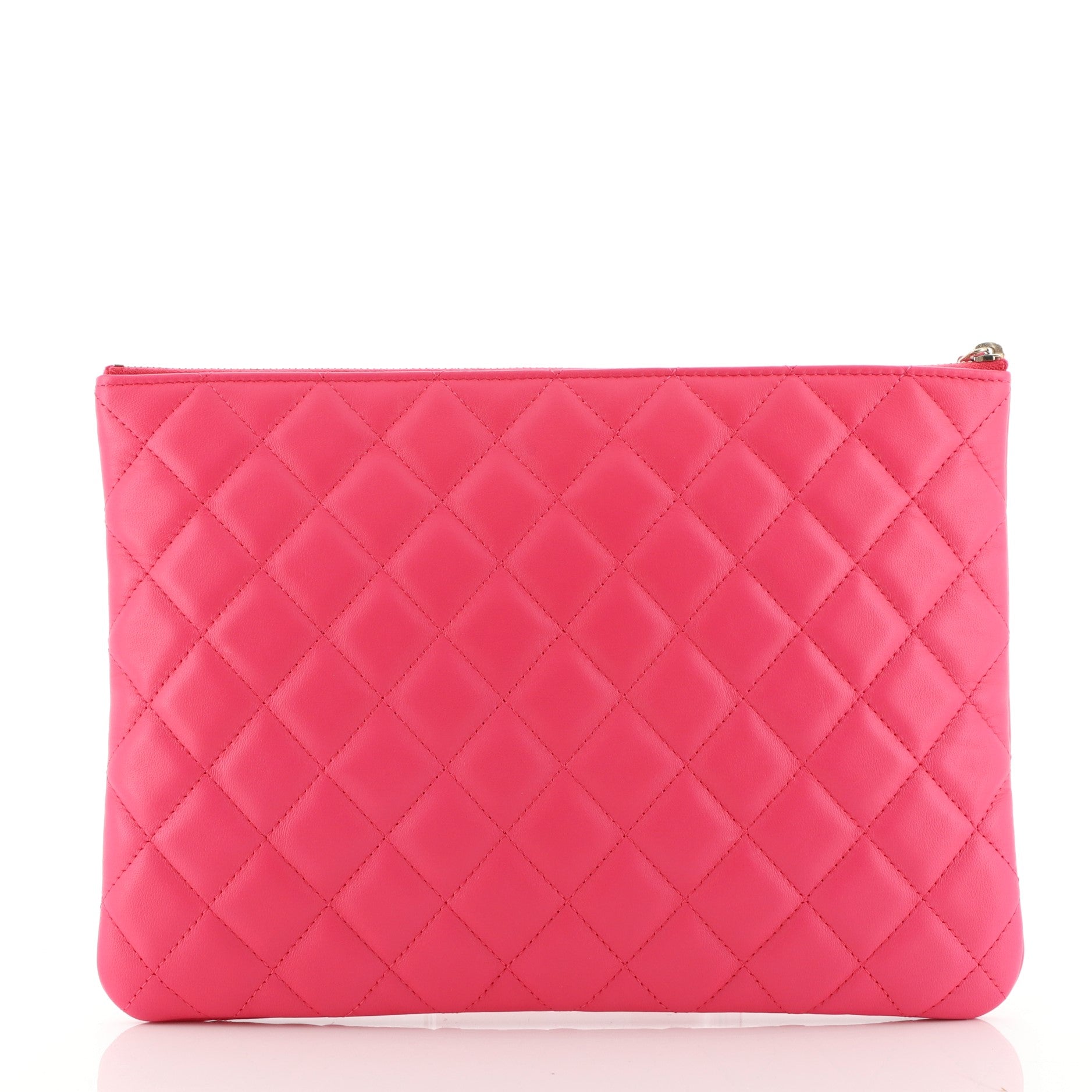 O Case Clutch Quilted Perforated Lambskin Medium