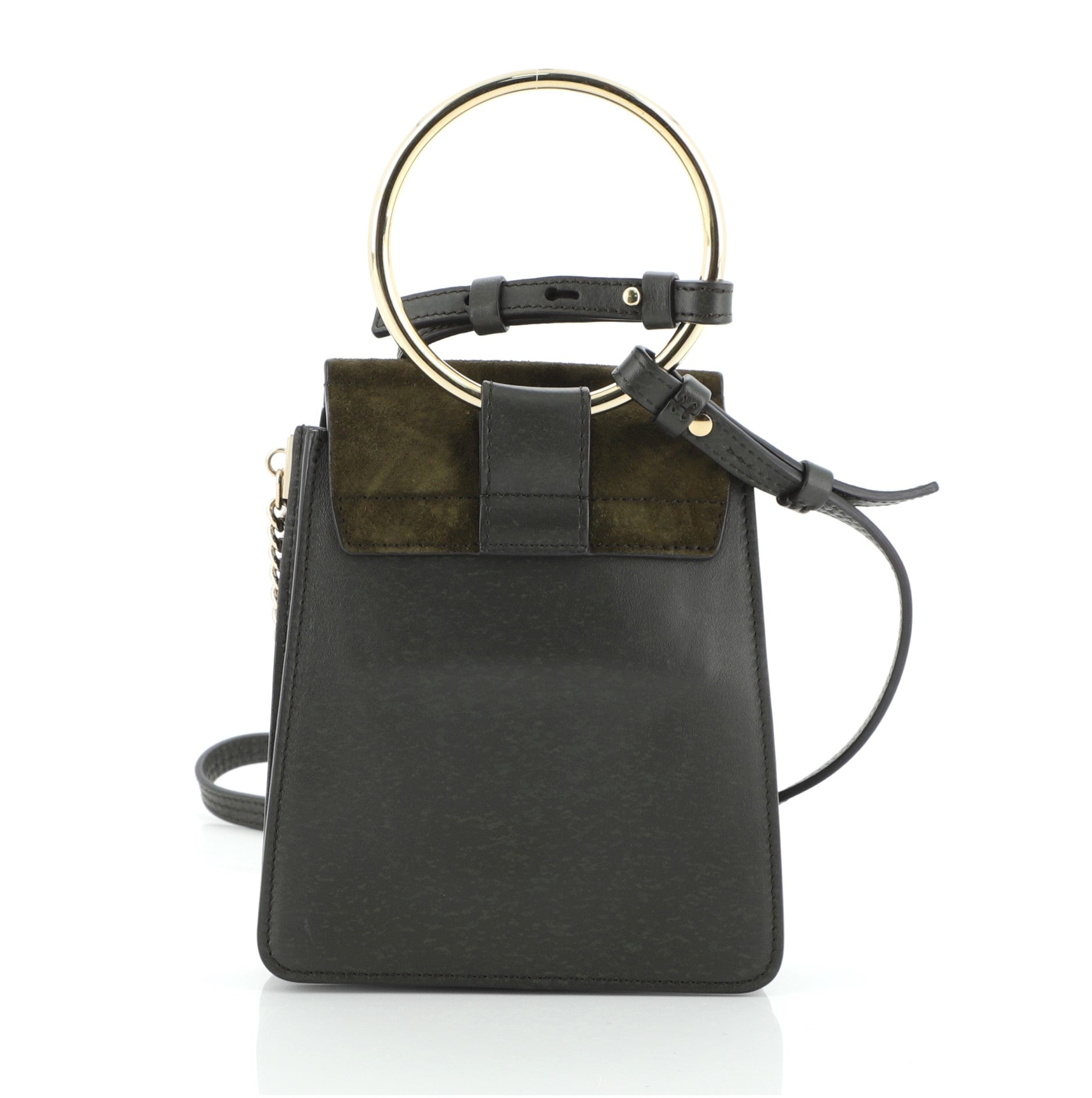 Faye Bracelet Crossbody Bag Leather and Suede Mini