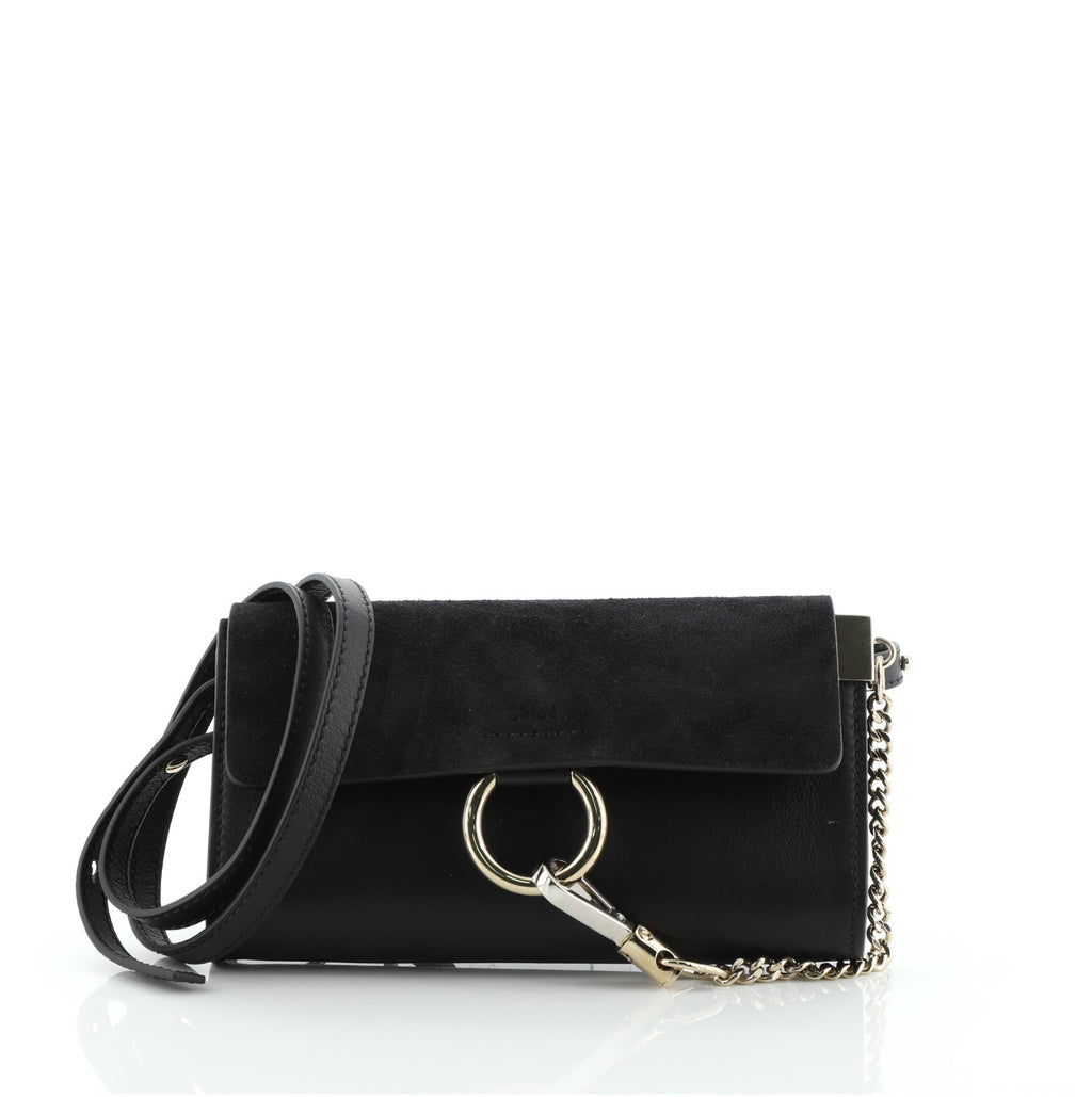 Faye Shoulder Bag Leather and Suede Mini