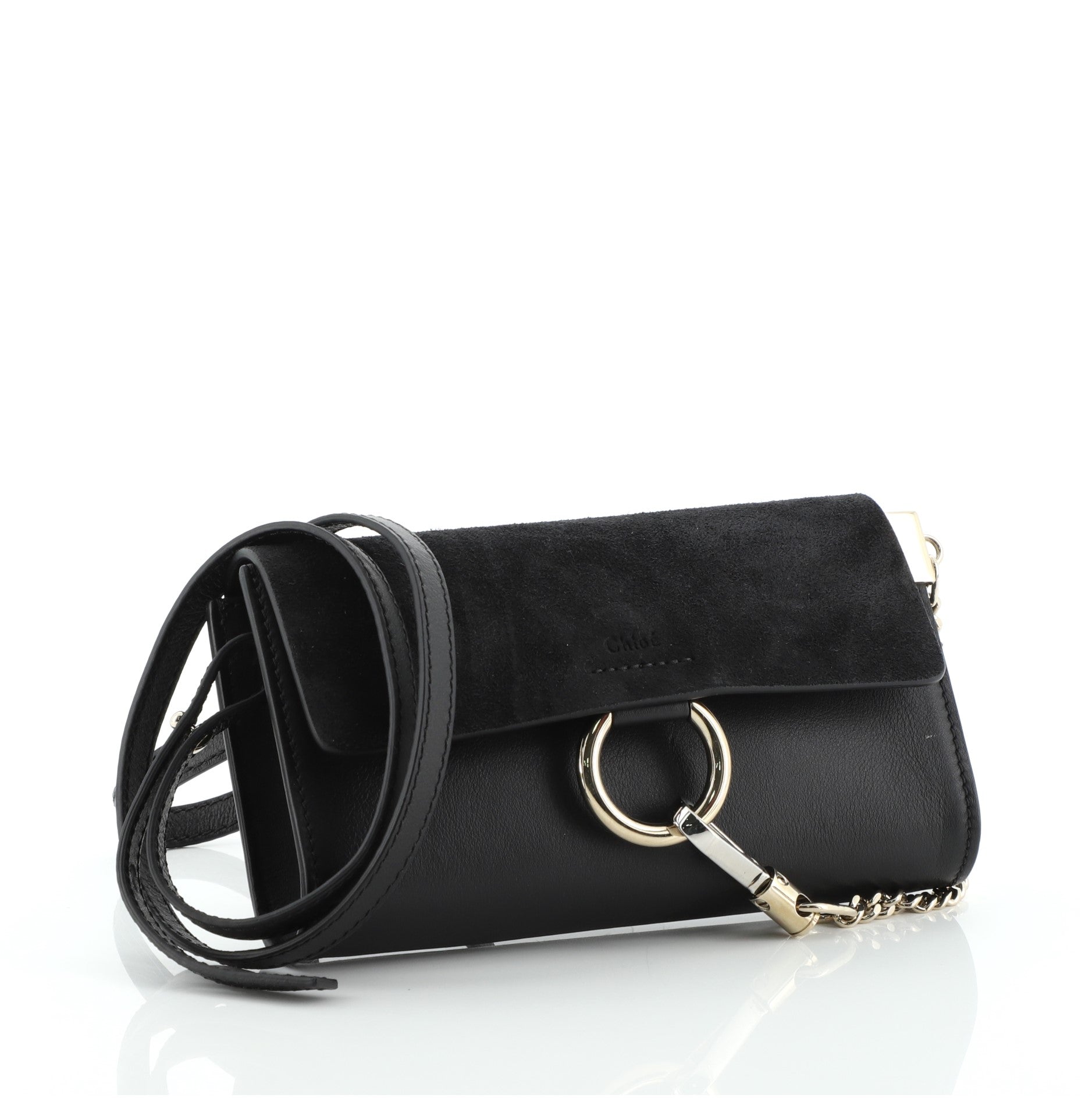 Faye Shoulder Bag Leather and Suede Mini