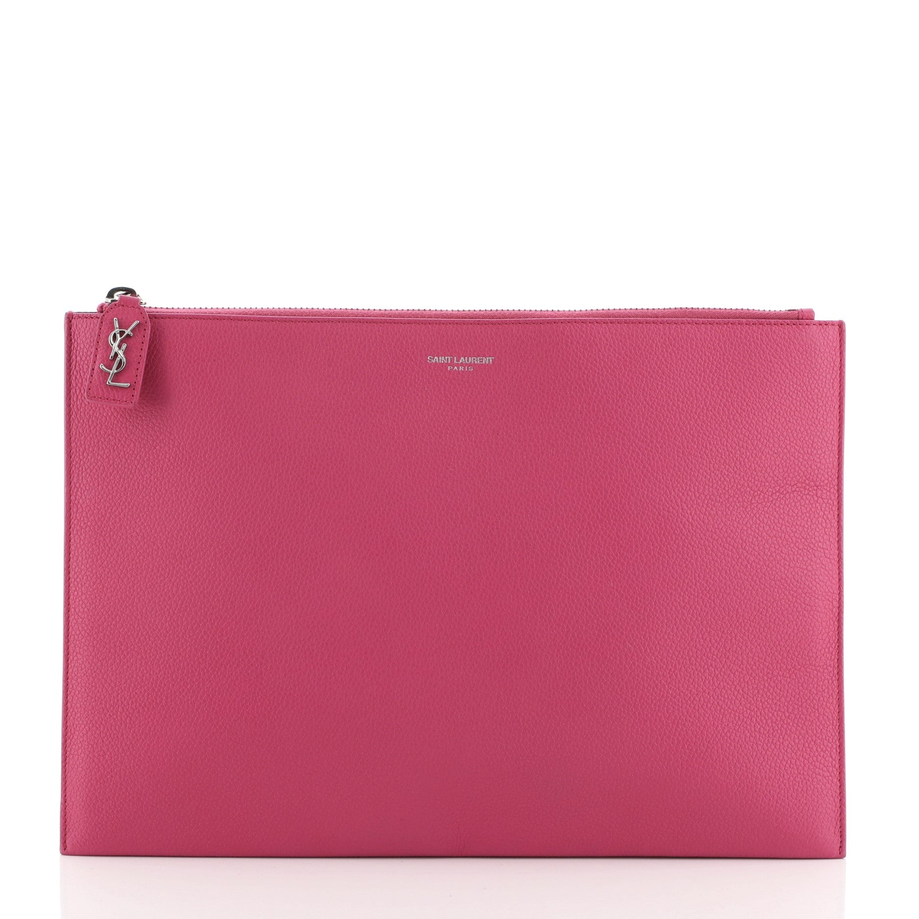 Rive Gauche Zip Clutch Leather Medium