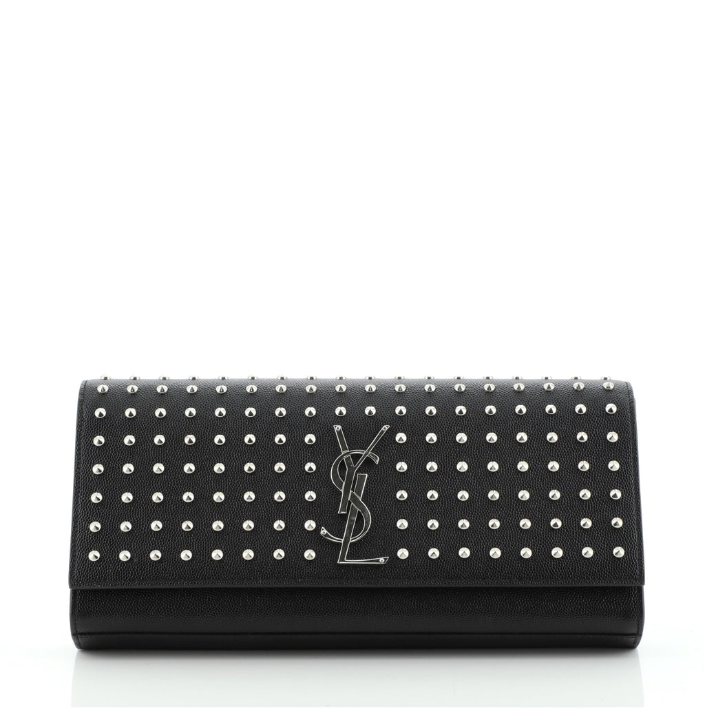 Classic Monogram Clutch Studded Leather Long