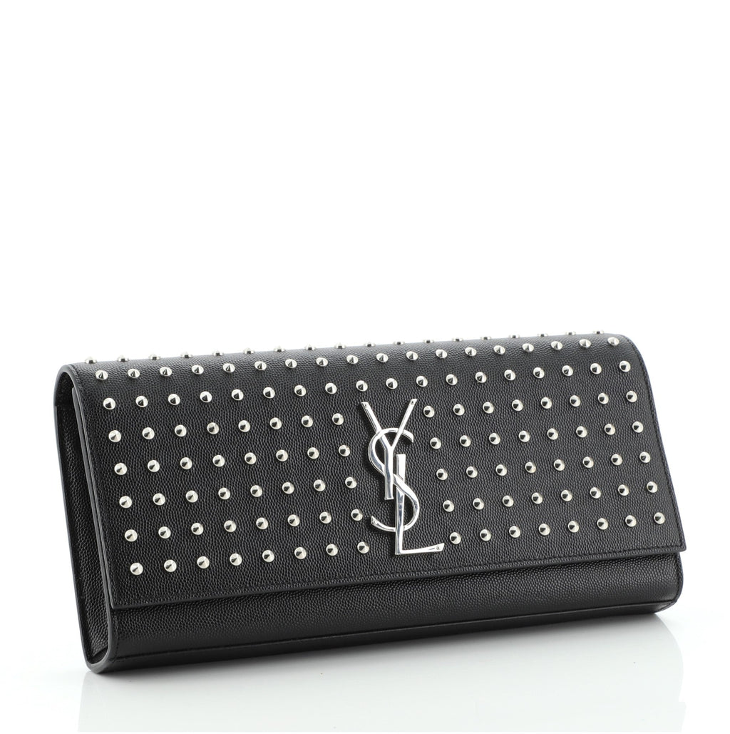 Classic Monogram Clutch Studded Leather Long