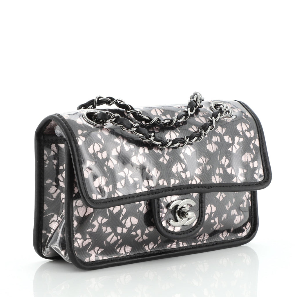 Vintage Classic Single Flap Bag PVC Over Lace Mini