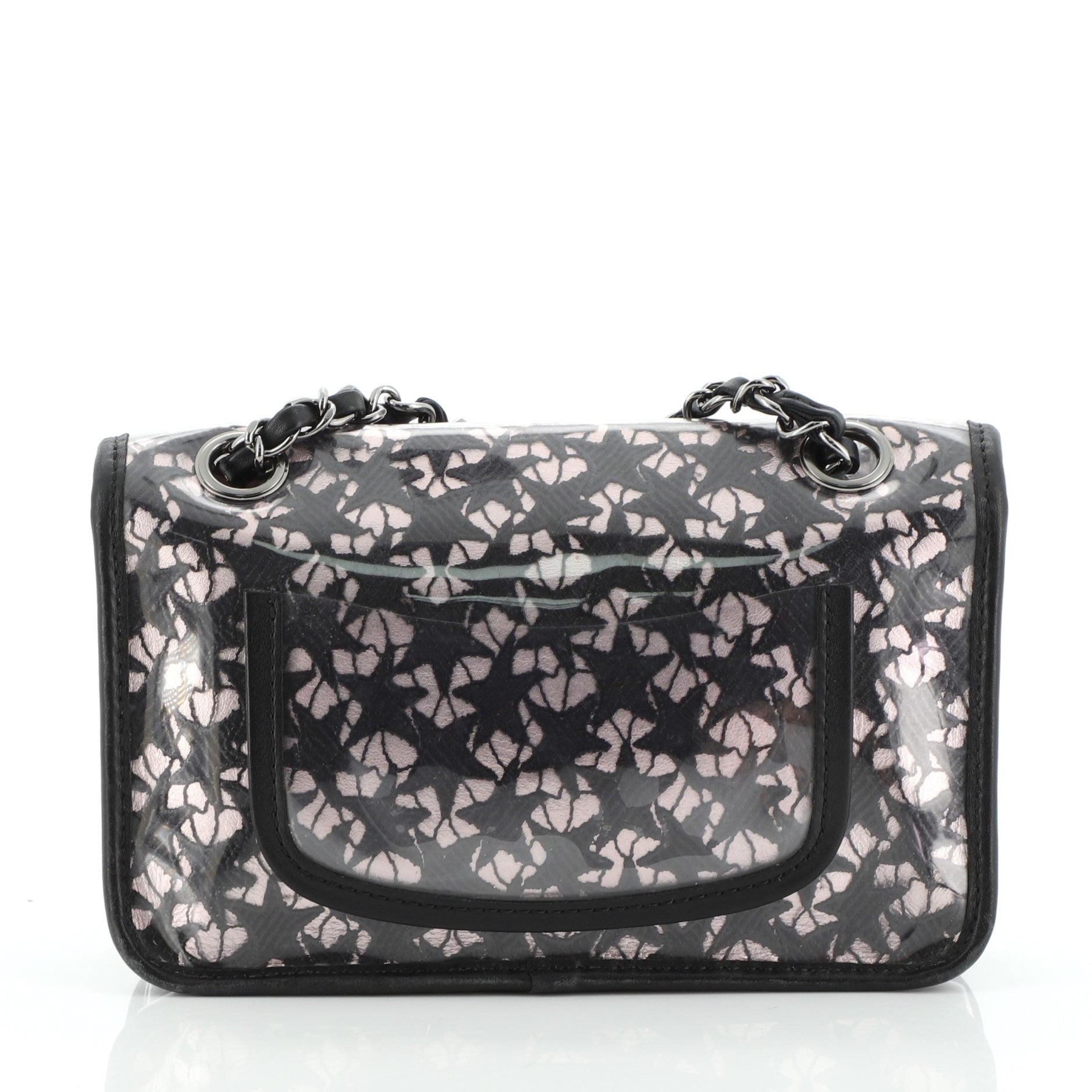 Vintage Classic Single Flap Bag PVC Over Lace Mini